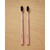 Boka Classic Manual Toothbrush with Extra Soft Activated-Charcoal, Tapered Bristles, Bioplastic Handle That Includes Travel Cap, Dentist-Approved, Great for Adults and Kids, Pink (Pack of 1)