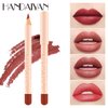 Layhou 12 Colors Matte Lipstick Long-lasting Lip Liner Pen Set Waterproof Non-stick Lip Liner Pencil 1.2g*12 Easy to Apply