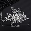 Teyglen Bridal Rhinestone Wedding Hair Comb Silver Crystal Pearl Side Comb Bridal Hair Piece Wedding Hair Accessories for Women Girls