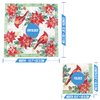 Iconikal Disposable Paper Dinner Party Napkins, Cardinal Poinsettia, 75-Count