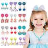 ELEMIRSA 12 Pairs Clip On Earrings Girl Party Favor Princess Clip on Earrings Pretend Play Unicorn Earrings for Little Girl Kids Toddlers Jewelry Set