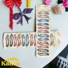 Kàllos 12 Pack - Skull Pattern Wavy hair snap clips, 2.5 Inch Metal Barrettes for All Hair Types, Non-Slip, Stylish for Women and Girls.(Multi)