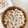 Sooyee Art Faux Pearls 1700-Pcs Loose Beads no Hole 1.1 Lbs (8mm,Ivory) for Vase Fillers, Table Scatter, Wedding, Birthday Party Home Decoration
