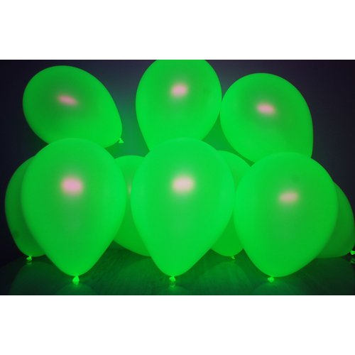 DirectGlow Brand Neon Yellow 11 inch UV Blacklight Reactive Latex Balloons (25)