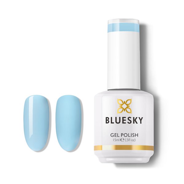 BLUESKY Blue Gel Polish- Pastel Baby Blue Gel Nail Polish Soak Off Gel Polish,UV/LED Lamp Cures, Long Lasting, Vegan, Nail Art,15ML DC108P/LOVING NATURE