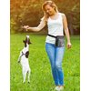 Gobeigo Dog Training Treat Pouch, Pet Treat Bag Holder with Zipper Split Top, Built-in Poop Bag Dispenser, Dog Fanny Pack for Puppy Training, Dog Walking, Hiking, Outdoor Travel (Gray & Orange)