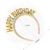 Doneace Happy Birthday Headband Glitter Tassel Birthday Tiaras Birthday Girl Crowns Hairband for Women Girls Kids, Happy Birthday'Headpiece for Party Favors Hair Accessories Sweet Gifts1Pcs Yellow