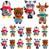 Vertintong 12 Pcs Christmas Mini Religious Stuffed Animals for Kids Winter Plush Animal Party Favors Small Christian Stuffed Toy Bulk for Sunday School Keychain Bag Stuffers Gift Winter Party Supplies