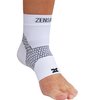 Zensah PF Compression Sleeve (single) - Plantar Fasciitis Sleeve, Relieve Heel Pain, Arch Support, Reduce Swelling - Foot Sleeve, Plantar Fasciitis Sock,L,White