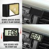 Betus Car Dashboard Digital Clock - Vehicle Adhesive Clock with Jumbo LCD Time & Day Display - Mini Automotive Stick On Watch for Car Truck Dashboard & Air Vent (Black Pack of 2)