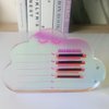 Grafting False Eyelash Acrylic Extension Pallet, Eyelash Extension Tweezers Plate Pad Makeup Palette Individual Training Tools Dazzling (Cloud-shaped C （5.9x3.94in）)