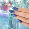 RARJSM Chameleon Gel Nail Polish Dark Blue to Purple Multichrome Color Changing Holographic Glitter Gel Polish Curing Requires Sparkle Shimmer Nail Gel Varnish Soak Off DIY at Home Salon 15ml