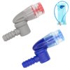 Hydration Bite Valve Replacement Mouthpiece for Hydration Bladder Hydration Pack Bite Valve Silicone Nozzle of Most Brands, 360-Degree Manual Switch Valve (Red+Blue)