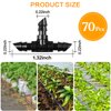 iMopo 70 Pack Drip Irrigation Barbed Tee Fittings,Barbed Connector Fits Universal 1/4" Drip Tubing, Barbed T Connectors Fitting for Drip or Sprinkler System