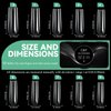 C&Y Nail Natural Sculpted Square XX long Box of 250 Gel Acrylic Nail Tips,10 Sizes for Full Cover Nail Extension Home DIY Nail Salon