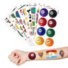 107 PCS Snooker Billiards Themed Temporary Tattoos Themed Birthday Party Decorations Favors Supplies Decor Cute Pool Ball Sports Tattoo Stickers Gifts for Game Kids Boys Girls School Rewards Carnival
