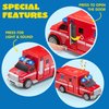 JOYIN Toddler Fire Truck Toys for 3 4 5 6 7 Year Old Boys - Fire Engine, Emergency Vehicle, Kids Firetruck, Friction Powered Car with Lights and Sounds, Christmas Birthday Gifts for Boys Girls Age 3-9