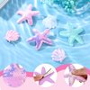 Amabro 6PCS Shell Starfish Hair Clip Set Glitter Pearls Shell Hair Clips Multicolor Head Pieces Bobby Pins Accessories for Women and Girls