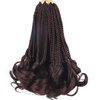 French Curl Braiding Hair 10Inch 99J French Curl Crochet Braids Crochet Hair for Women Short Crochet Braids French Curly Braiding Hair Crochet Box Braids Crochet Hair Extensions (7Packs)