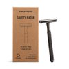 Single Blade Safety Razor for Men, Closed Comb, Includes 10 DE Blades