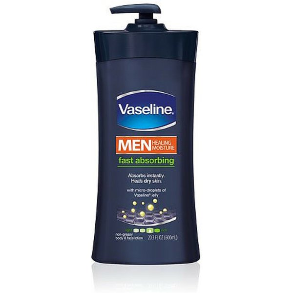 Vaseline Men Body & Face Lotion, Fast Absorbing 20.3 oz (1 Pack)