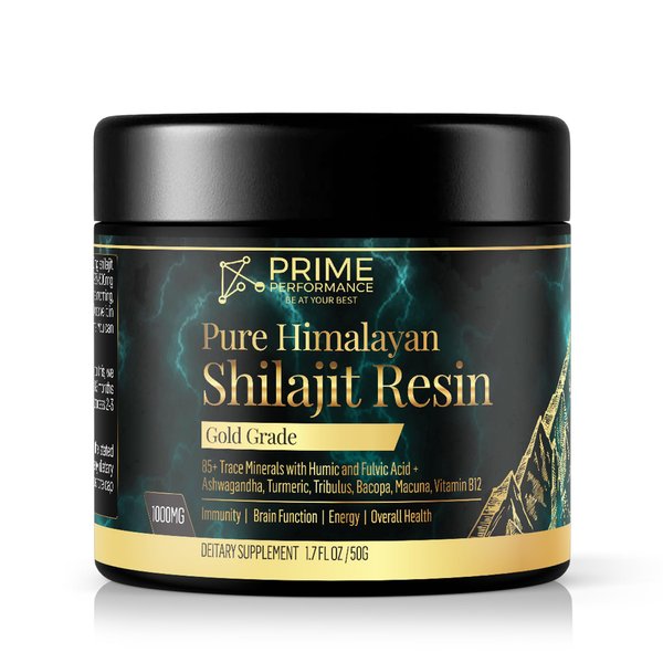 1000mg Shilajit Pure Himalayan Organic for Men and Women - 100% Natural Gold Grade Resin Supplement – with Ayurvedic Blend & B12 - Immune Support, Energy, Enriched Fulvic Acid & 85+ Trace Minerals