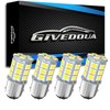 GIVEDOUA 1157 Led Bulb BAY15D 7528 2057 2357 Led Bulb for Brake Lights, Backup Reverse Lights,Tail Lights, Super Bright 5050 27-SMD 12V White (4pcs)