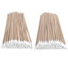 6" Cotton Swabs 200 Pcs Set - 100 Round And 100 Precision Tip Gun Cleaning Swabs - Bamboo Sticks Long Cotton Swabs For Makeup, Pet Care(100 pcs round + 100 pcs pointed)