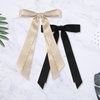 Wironoat Hair Bows Hair Clips for Women Small Hair Bow Satin Hair Clip Bowtie Accessories 2Pcs Black Brown-S