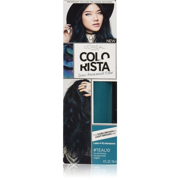 L'Oreal Paris Colorista Semi-Permanent for Brunette Hair, #Teal