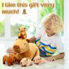 PullCrease 5 Pcs Capybara Stuffed Animals 15.75'' Capybara Mommy with 4 Cute Babies Set Soft Capybara Plushies for Girls Birthday Christmas Party Gift(Lying)