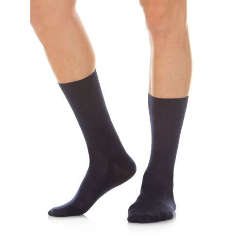 Relaxsan 560 (1 Pair - Blue 4-L) Diabetic Crew Socks for Men Women, Seamless Socks, Non Binding for Sensitive Feet, Cotton and Crabyon