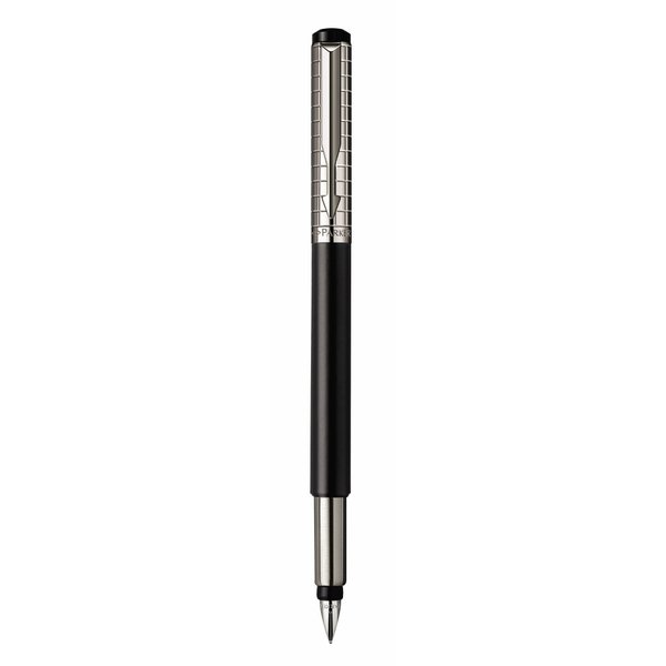 Parker Vector Black SS Chiselled Medium Point Fountain Pen - S0908800