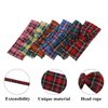 Woration Headbands for Women, Red Plaid Hairband Girls Wide Hand Band Sports Yoga Headscarves Twisted Knotted Headwrap Elastic Headwear Head Wrap