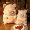 Ruzucoda Plush Pig Stuffed Animals Soft Toys Holding Love Heart Dolls Gifts for Girls Girlfriend Lover Pink 8 Inches