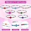 Equsion 48 Pcs Cross Necklaces Christian Religious Party Favors for Kids Include 24 Plastic Crystal Cross Necklace DIY Craft Gifts with 24 Cross Bracelet for Vacation Bible School Prize Favor