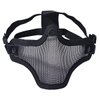 Outgeek Airsoft Half Face Mask Steel Mesh and Goggles Set (Black)