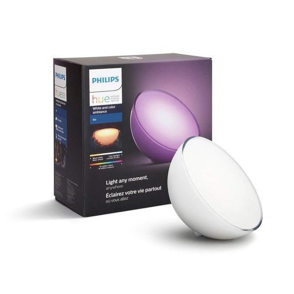 Philips Hue Go White and Color Portable Dimmable LED Smart Light Table Lamp (Requires Hue Hub, Works with Alexa, HomeKit and Google Assistant), White