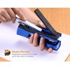 Bostitch Office Dynamo 4 in 1 Standup Stapler, Includes 420 Staples, 20 Sheet Capacity, Integrated Pencil Sharpener, Staple Remover & Staple Storage, Blue