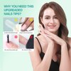 SAVILAND Square Nail Tips – Pre-File Soft Nail Gel Tips Matte Gels X Nails 15 Sizes Natural Nail Tips 360pcs Full Cover No Need Base Gel French Nails Easy to DIY Nail Art Nail Extension DIY Home Gift