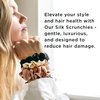 NGHT Silk Scrunchies for Women's Hair - 100% Thin Silk Scrunchies with Elastic Band Small - Ponytail holders for Girls - Multi-colored Pack of 6