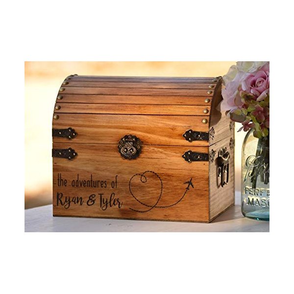 Travel Wedding Theme Card Box Airplane Wedding Decor the Adventures of Card Boxes for Reception Our Adventure Begins Card Holder with Slot Option