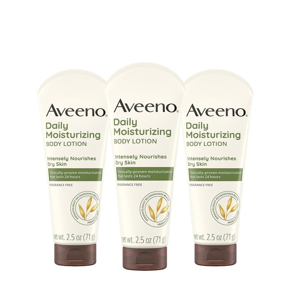 Aveeno Daily Moisturizing Lotion, 2.5 Fl Oz (Pack of 3)
