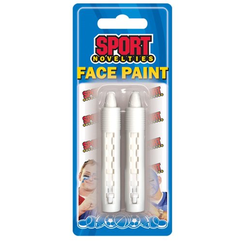 Sports Novelties Party Dress-up and Halloween Face Paint Sticks, White, 2-count