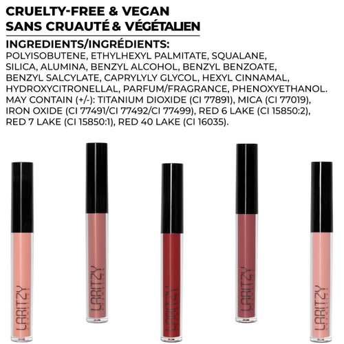 LARITZY COSMETICS Long Lasting Liquid Lipstick – Water-Resistant Matte Formula – 3.1 g (0.1 oz) (Power)