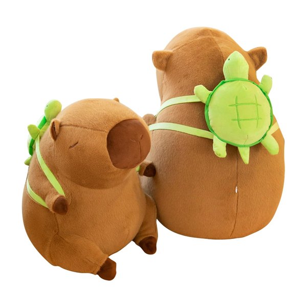 SHINUOER Capybara Plush Cute Capybara Stuffed Animal Kawaii Plush with Turtle Backpack Capybara Gifts Cute Plush Pillow Birthday for Kids Boys Girls 12 Inch