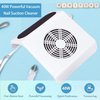 AREMOD 40W Nail Dust Collector Portable Nail Vacuum Cleaner Nail Fan Suction Machine Nail Art Salon Cleaning Equipment with 2 Dust Collecting Bags（White)