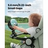 GAIATOP Baby Stroller Fan, 4000mAh Oscillating Mini Portable Fan with Light, 4 Speeds Battery Operated Small Handheld Desk Fan, 360° Rotate Flexible Tripod Clip On Fan for Car Seat Crib Travel (Black)