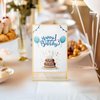 HIIMIEI Acrylic Gold Frames Sign Holders 4x6, Double Sided Table Menu Display Stand, Wedding Table Numbers Holder(6 Pack)