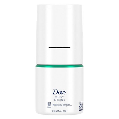 Dove Nourishing Hand Wash Touchless Battery Operated Dispenser Kit Aloe and Eucalyptus Moisturizing Foaming Hand Wash Refill 10.1 oz